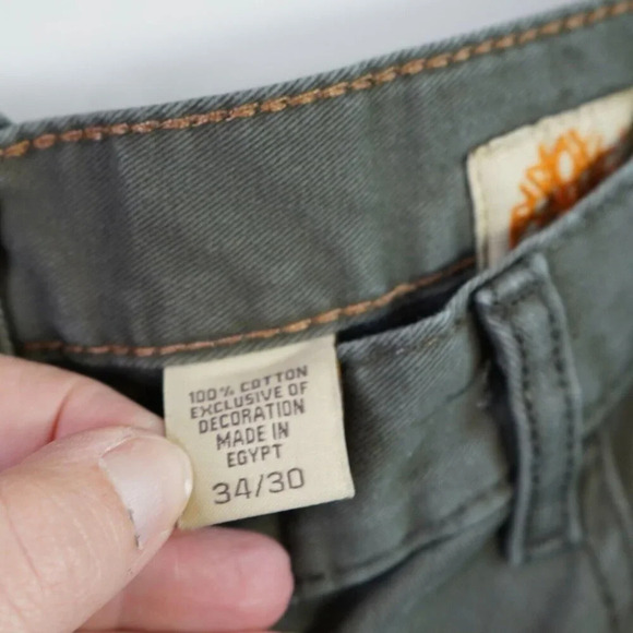 Timberland Men's Pants Green 100% Cotton Size 34x30 - Picture 4 of 8